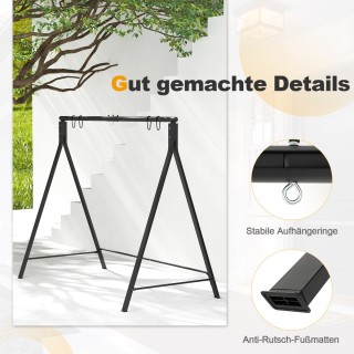 Costway Μεταλλική κούνια με 5 κρίκους ανάρτησης 210 x 115 x 175 cm... Costway Μεταλλική κούνια με 5 κρίκους ανάρτησης 210 x 115 x 175 cm...