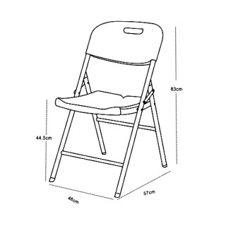 BAKAJI Διπλές Πτυσσόμενες Καρέκλες Μεταλλικής Κατασκευής με Κάθισμα...