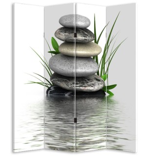 BAKAJI Παραβάν Διαχωριστικό 4 Πάνελ Εκτύπωση Μπρος-Πίσω Πέτρες και... BAKAJI Παραβάν Διαχωριστικό 4 Πάνελ Εκτύπωση Μπρος-Πίσω Πέτρες και...