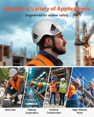 VEVOR Λευκό Αεριζόμενο Κατασκευαστικό Κράνος Ασφαλείας Class C για ... VEVOR Λευκό Αεριζόμενο Κατασκευαστικό Κράνος Ασφαλείας Class C για ...