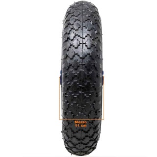 BAKAJI Ρόδα Ελαστική για Καροτσάκι 35 cm Λάστιχο 3.50-8 + Κοντός Άξ...