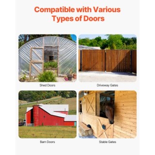 VEVOR Σιδερένιο Μαύρο Κιτ Στήριξης Πύλης με Γωνιακό Βραχίονα και Αν...