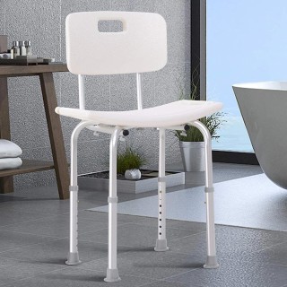 BAKAJI Κάθισμα ντους με ρυθμιζόμενο ύψος πλάτης καρέκλα σκαμπό μπα... BAKAJI Κάθισμα ντους με ρυθμιζόμενο ύψος πλάτης καρέκλα σκαμπό μπα...