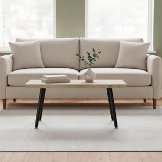 HOMCOM Σκανδιναβικό Τραπεζάκι Καφέ με Ρυθμιζόμενα Πόδια, από Ξύλο κ...