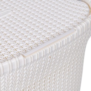 Galileo Καλάθι άπλυτων σε απόχρωση ελεφαντόδοντου με επιφάνεια που ...