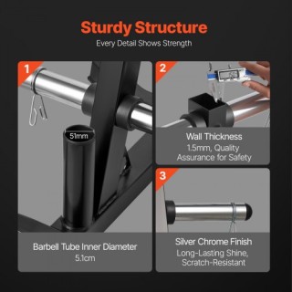 VEVOR  Ράφι Βαρών Οικιακού Γυμναστηρίου 1000 lbs ικανότητα  SJLXYGJ...