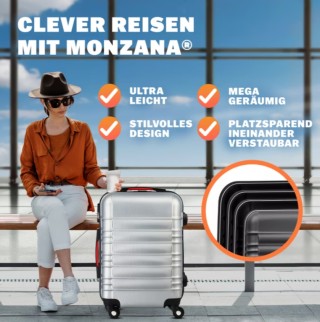 Σετ Βαλίτσες Σκληρού Κελύφους Baseline 4 Τεμάχια – Ασημί (34L, 55L,... Σετ Βαλίτσες Σκληρού Κελύφους Baseline 4 Τεμάχια – Ασημί (34L, 55L,...