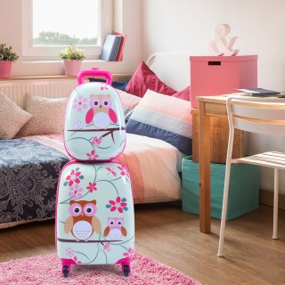 Costway  Σετ Βαλίτσας και Σακιδίου για Παιδιά με Χαριτωμένο Σχέδιο ...