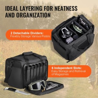 Τσάντα Σκοποβολής VEVOR για 3 Πιστόλια Μαύρη SQBDJK362631WCEFUV0 Τσάντα Σκοποβολής VEVOR για 3 Πιστόλια Μαύρη SQBDJK362631WCEFUV0