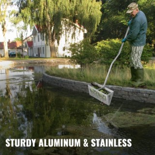 VEVOR Τσουγκράνα Άμμου, 132cm Κοντάρι, Κόκκινη Σιδερένια Τσουγκράνα...