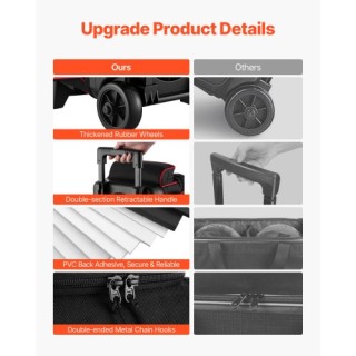 VEVOR Τσάντα Μπόουλινγκ με Ρόδες για 3 Μπάλες και Χώρο Παπουτσιών G...