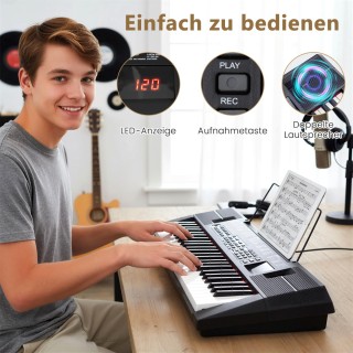 Costway Ηλεκτρονικό Πληκτρολόγιο 54 Πλήκτρων για Αρχάριους με 200 Ρ... Costway Ηλεκτρονικό Πληκτρολόγιο 54 Πλήκτρων για Αρχάριους με 200 Ρ...