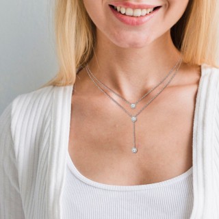 So Charm Πολυεπίπεδο Κολιέ Διακοσμημένο με Κρύσταλλα Swarovski, Αση...