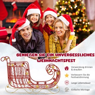 Costway Εντυπωσιακός Κόκκινο-Χρυσός Χριστουγεννιάτικος Έλκηθρος γι... Costway Εντυπωσιακός Κόκκινο-Χρυσός Χριστουγεννιάτικος Έλκηθρος γι...