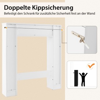 Costway Λευκό Ντουλάπι Μπάνιου με 2 Ανοιχτά Ράφια & 4 Ρυθμιζόμενα Ρ... Costway Λευκό Ντουλάπι Μπάνιου με 2 Ανοιχτά Ράφια & 4 Ρυθμιζόμενα Ρ...
