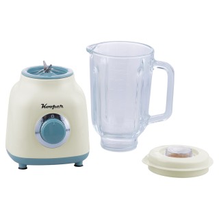 Kooper Ηλεκτρικό Μπλέντερ Ελεφαντόδοντου και Γαλάζιου με Γυάλινη Δο...