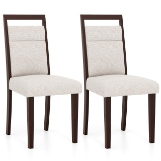 Costway Σετ 2 Πολυθρόνων Τραπεζαρίας με Επένδυση Καθίσματος & Ρυθμι...