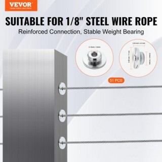 Σετ Καλωδίων VEVOR 51τμχ με Προστατευτικά Μανίκια 3.2mm και Τερματι...