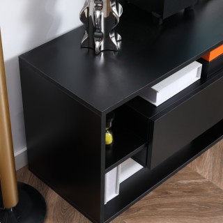 HOMCOM Μοντέρνο Έπιπλο Τηλεόρασης με 2 Ξύλινα Ράφια, Ανοιχτά Διαμερ...