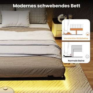 Costway Μοντέρνο Διπλό Κρεβάτι με Μεταλλικό Πλαίσιο & LED Φωτισμό -... Costway Μοντέρνο Διπλό Κρεβάτι με Μεταλλικό Πλαίσιο & LED Φωτισμό -...