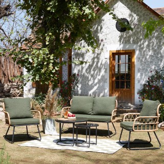 Shally Dogan Σετ 5 Τεμαχίων Έπιπλα Κήπου από Πολυρατάν Τραπέζι Καν... Shally Dogan Σετ 5 Τεμαχίων Έπιπλα Κήπου από Πολυρατάν Τραπέζι Καν...