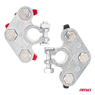 AMIO Σετ 2 τμχ Τερματικοί Ακροδέκτες Μπαταρίας ψευδαργύρου 800ΑΜΡ 0...