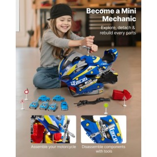 VEVOR Παιχνίδι Μηχανής Μοτοσικλέτας, 25 Κομμάτια, με Φώτα & Ήχους γ... VEVOR Παιχνίδι Μηχανής Μοτοσικλέτας, 25 Κομμάτια, με Φώτα & Ήχους γ...