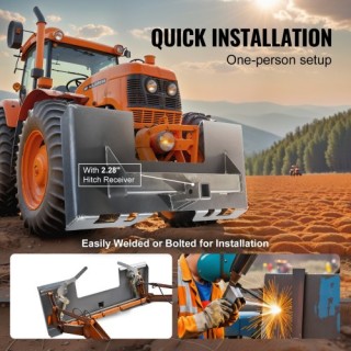 Πλάκα Προσαρμογής VEVOR 1/4 για Skid Steer με Δέκτη 2.28  HYAZBQKAZ...