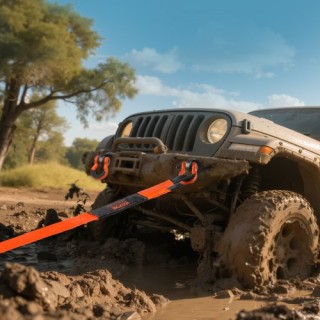 VEVOR Ιμάντας Έλξης Αυτοκινήτου 36000 lbs 20 ft Ανθεκτικό για Έκτακ...