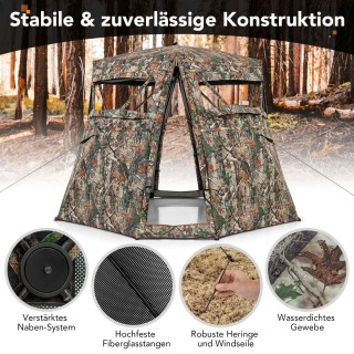 Costway Κυνηγετική Σκηνή Απόκρυψης με Πανοραμική Θέα 360° και Αθόρυ... Costway Κυνηγετική Σκηνή Απόκρυψης με Πανοραμική Θέα 360° και Αθόρυ...