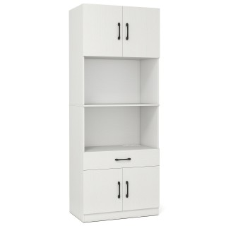 Costway  Μπουφές Κουζίνας 65 x 38 x 168 εκ με Φόρτιση USB & Τύπου C...