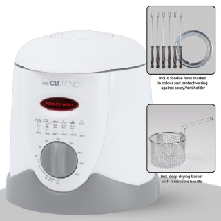 Συσκευή Fondue & Φριτέζα Λαδιού 1L 900W Λευκό/Γκρι FFR2916 Clatronic Συσκευή Fondue & Φριτέζα Λαδιού 1L 900W Λευκό/Γκρι FFR2916 Clatronic