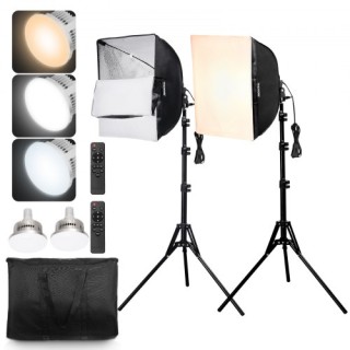 VEVOR Κιτ Φωτισμού Softbox 16x16, ρυθμιζόμενο 3000-6500K για λήψει... VEVOR Κιτ Φωτισμού Softbox 16x16, ρυθμιζόμενο 3000-6500K για λήψει...