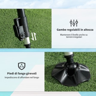 Outsunny Πτυσσόμενη καρέκλα ψαρέματος με αφαιρούμενο υποπόδιο, από ... Outsunny Πτυσσόμενη καρέκλα ψαρέματος με αφαιρούμενο υποπόδιο, από ...