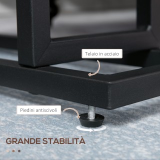 Τραπεζάκι σαλονιού HOMCOM μοριοσανίδα και ατσάλι με υφασμάτινη τσάν... Τραπεζάκι σαλονιού HOMCOM μοριοσανίδα και ατσάλι με υφασμάτινη τσάν...