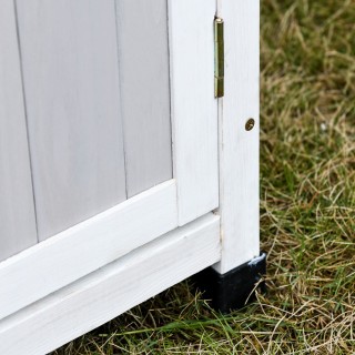 Outsunny Εργαλειοθήκη 3 επιπέδων από ξύλο ελάτης με ασφαλτική στέγη...