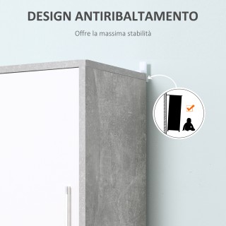 Στήλη μπάνιου kleankin με 2 ντουλάπια και 2 ανοιχτές θήκες από μπετ...