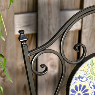 Τραπέζι και καρέκλες κήπου Outsunny Σετ 3 τεμαχίων, Πτυσσόμενα μετα...