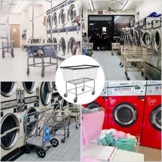 Καλάθι Πλυντηρίου VEVOR με Ρόδες, 4.5 Bushel, Χάλυβας με Φινίρισμα ...