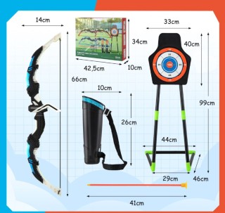 Παιδικό Σετ Τοξοβολίας με Δύο Τόξα, Βέλη και Στόχο UY10204 Costway Παιδικό Σετ Τοξοβολίας με Δύο Τόξα, Βέλη και Στόχο UY10204 Costway