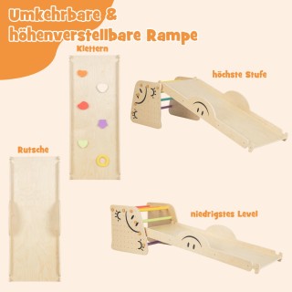 Costway Σετ Αναρρίχησης Ξύλου με Αντιστρέψιμη Ράμπα, Τραμπάλα, Σκά... Costway Σετ Αναρρίχησης Ξύλου με Αντιστρέψιμη Ράμπα, Τραμπάλα, Σκά...