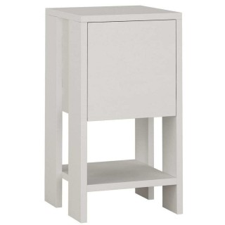 BAKAJI Κομοδίνο Ντουλάπι με 2 Ράφια και Πόρτα Λευκό Ξύλινο Μοντέρνο...