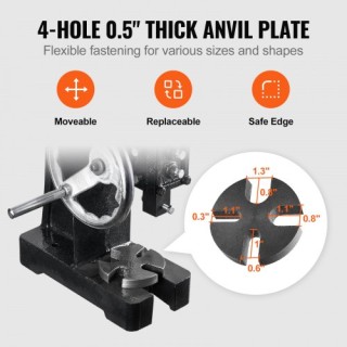 VEVOR Πρέσα 1 Τόνου με Χειροτροχό από Χυτοσίδηρο SDKYLJGGSL1T2G169V0 VEVOR Πρέσα 1 Τόνου με Χειροτροχό από Χυτοσίδηρο SDKYLJGGSL1T2G169V0