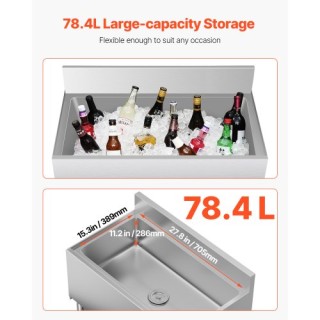 VEVOR Εμπορικός Κάδος Πάγου 78.4 L με Συρόμενο Καπάκι για Κουζίνες ... VEVOR Εμπορικός Κάδος Πάγου 78.4 L με Συρόμενο Καπάκι για Κουζίνες ...