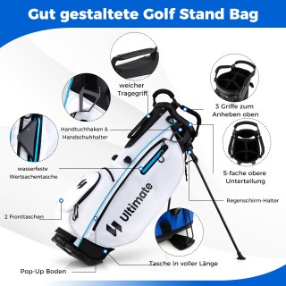 Costway  Πλήρες Σετ 15 Μπαστούνια Γκολφ με Σακίδιο & Αδιάβροχο Κάλυ...