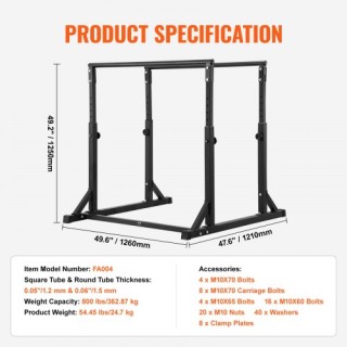 Ρυθμιζόμενη Βάση Βυθίσεων VEVOR, 800 lbs, για Οικιακό Γυμναστήριο  ...