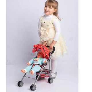 BAKAJI Παιδικό Καροτσάκι Κούκλας Μεταλλικό Παιχνίδι Παιδιών Αναδιπ... BAKAJI Παιδικό Καροτσάκι Κούκλας Μεταλλικό Παιχνίδι Παιδιών Αναδιπ...