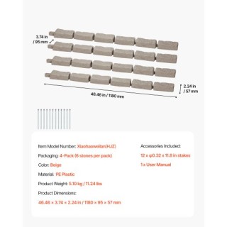 VEVOR Πλαστικό Περίγραμμα Κήπου Ανθεκτικό στο Ξεθώριασμα RZSPZXCCMH...