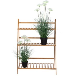 BAKAJI Πτυσσόμενη ραφιέρα από μπαμπού με 3 επίπεδα για φυτά 70x40x... BAKAJI Πτυσσόμενη ραφιέρα από μπαμπού με 3 επίπεδα για φυτά 70x40x...