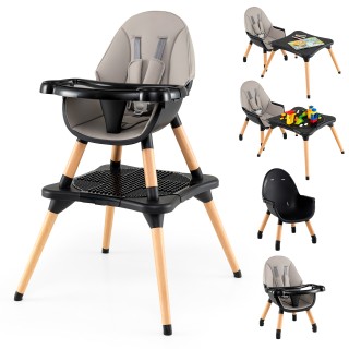 Costway Πολυλειτουργικό Καρεκλάκι Μωρού με Τραπέζι & Διπλό Αποσπώμε...